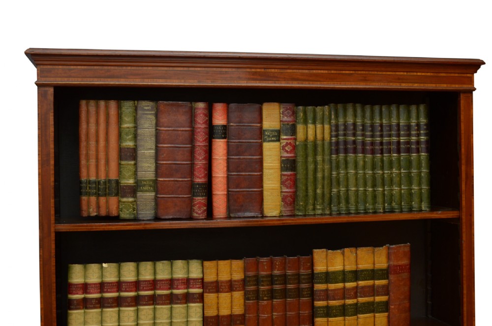 Edwardian Mahogany And Inlaid Open Bookcase View VII