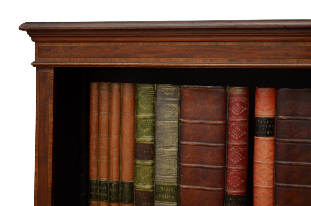 Edwardian Mahogany And Inlaid Open Bookcase View VIII