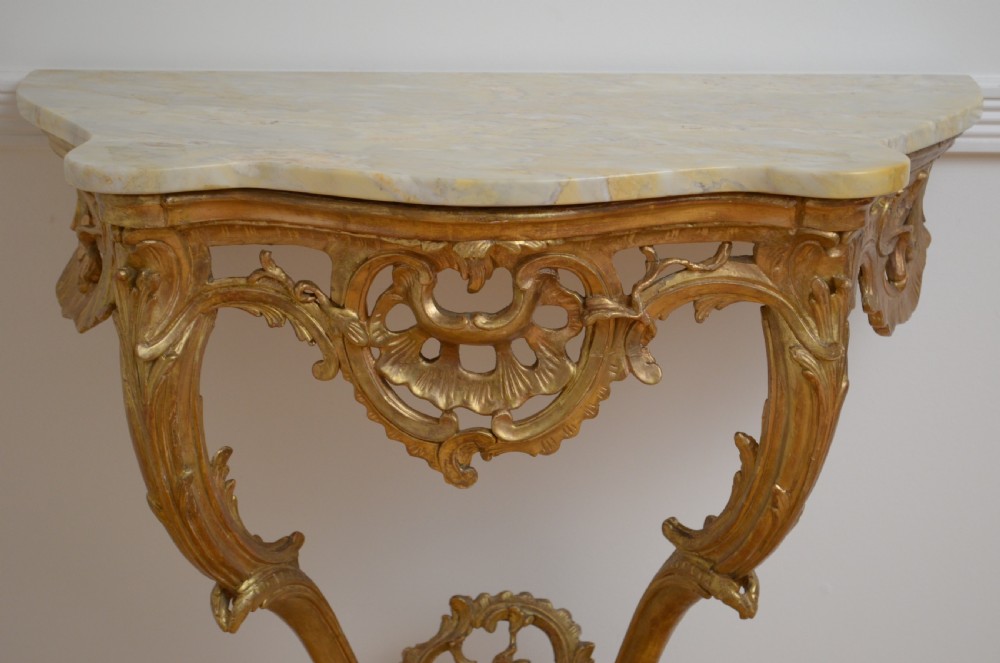 Early 19th Century Giltwood Console Table Hall Table View XIV