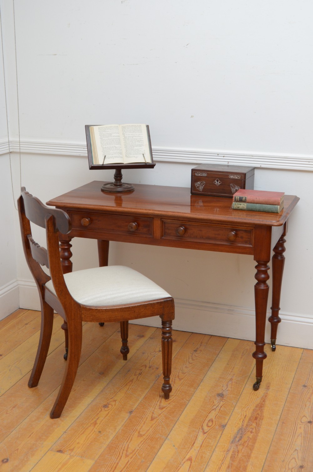 Victorian Mahogany Writing Table Dressing Table View III