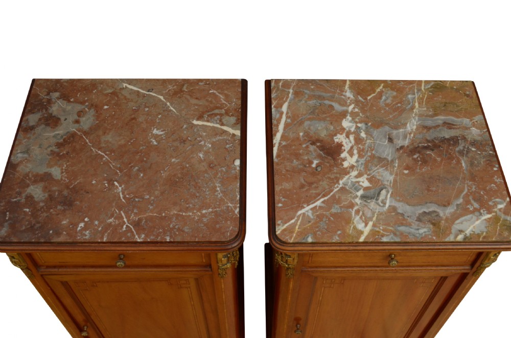 Pair Of Turn Of The Century Bedside Cabinets In Mahogany
 View IV