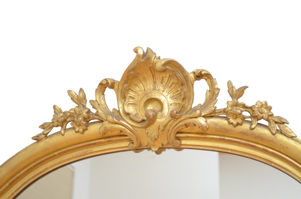 Antique French Giltwood Pier Mirror H165cm View VII