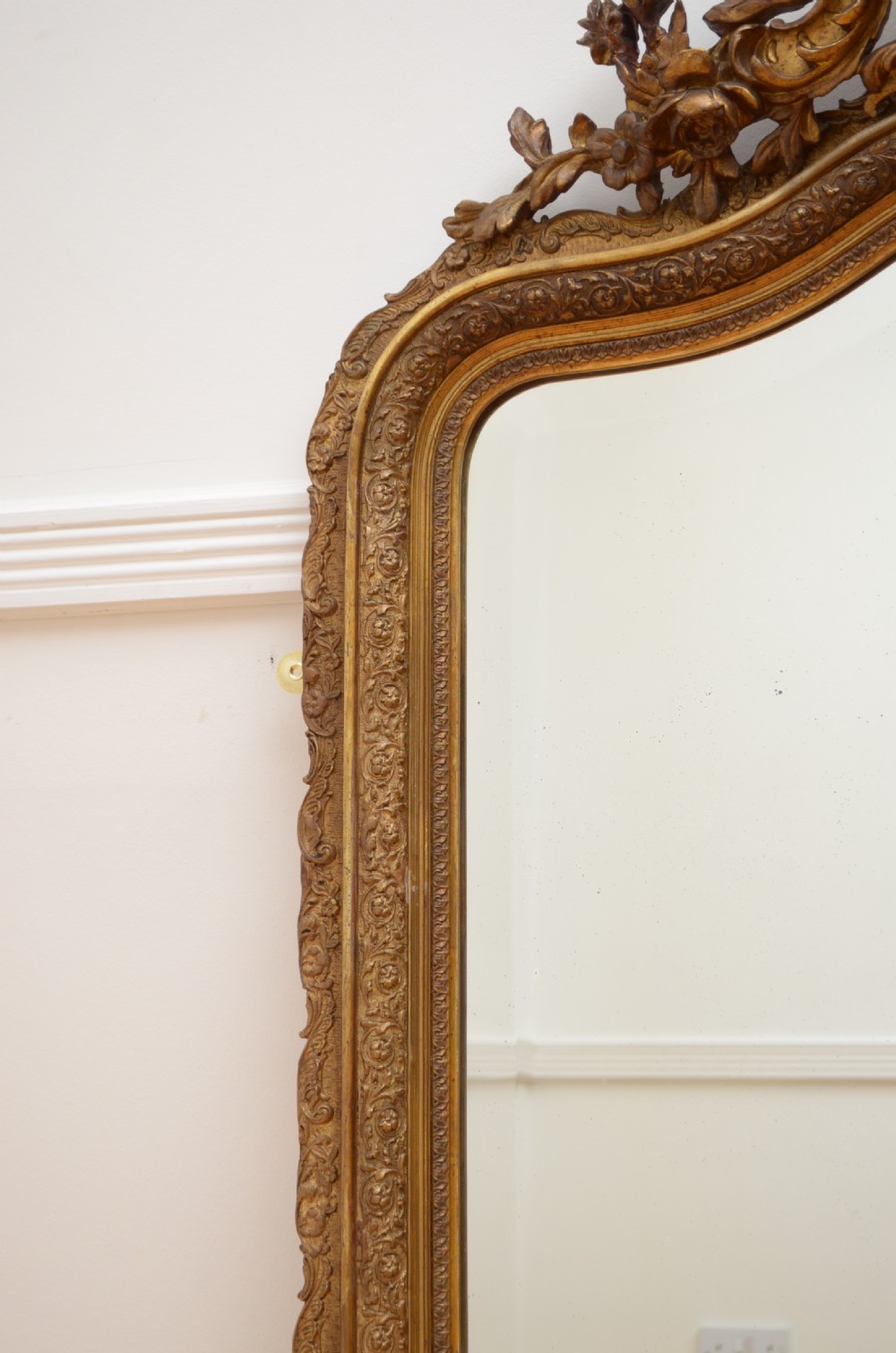French Giltwood Wall Mirror H140cm View III