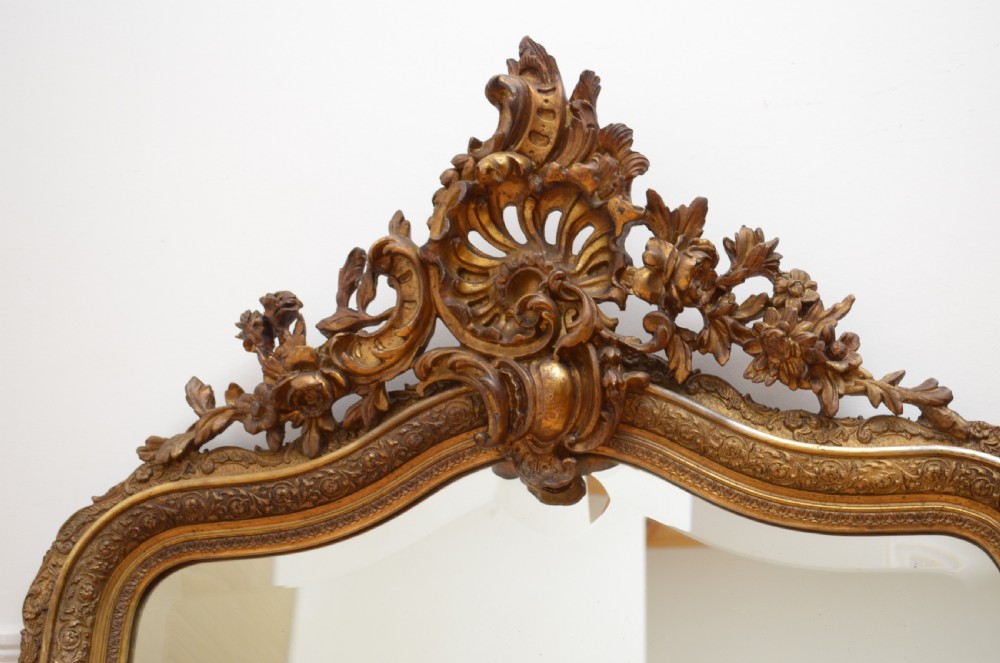 French Giltwood Wall Mirror H140cm View V