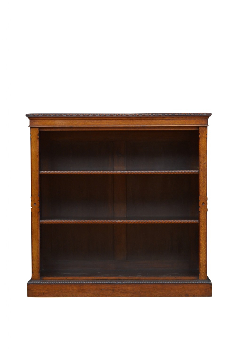 Victorian Oak Open Bookcase
