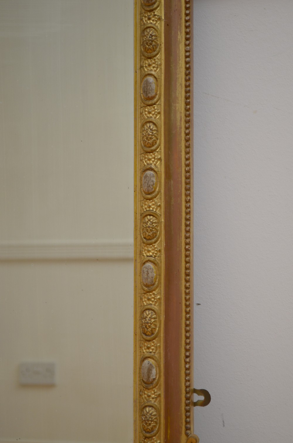 Victorian English Gilded Overmantel Mirror H151cm View VIII