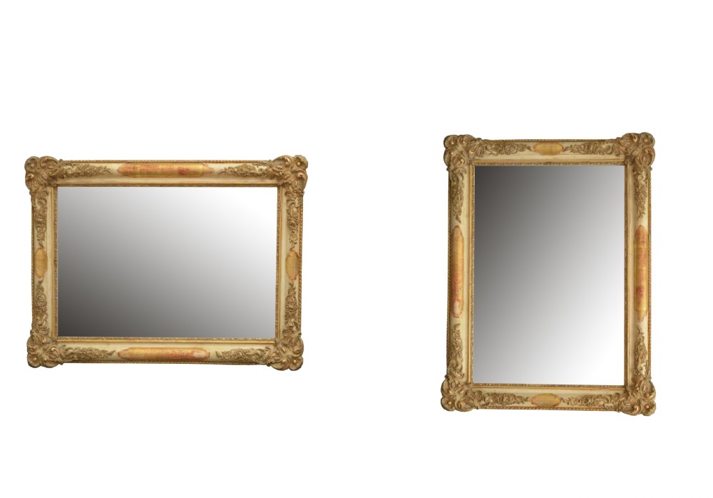 19th Century Gilt Wall Mirror Gilded Overmantel H104cm View III