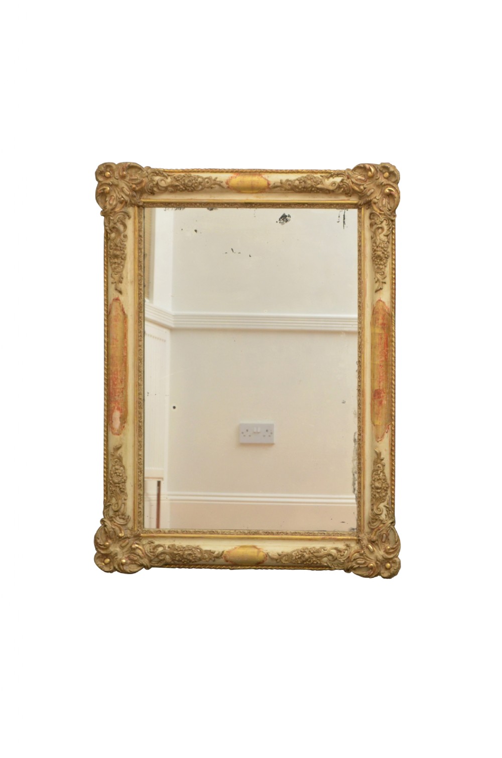 19th Century Gilt Wall Mirror Gilded Overmantel H104cm View IV