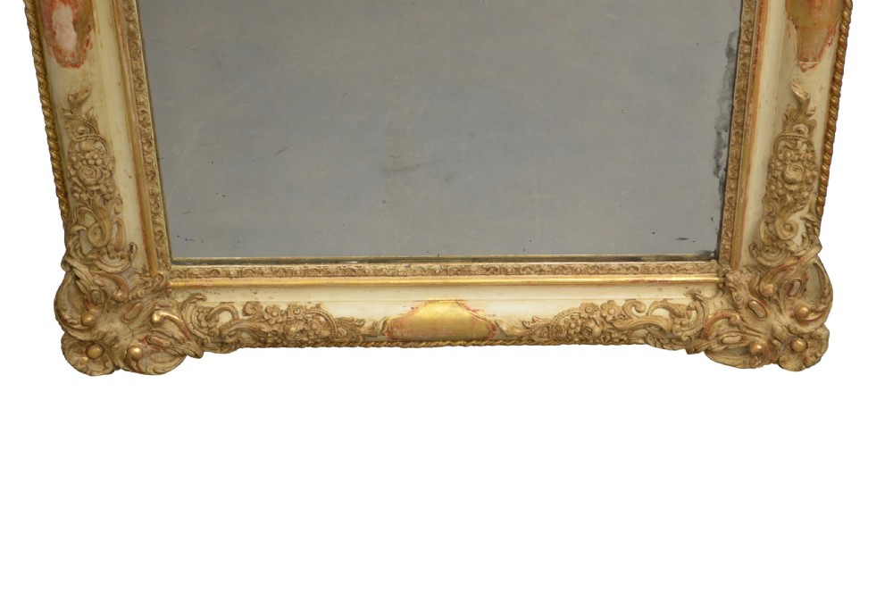 19th Century Gilt Wall Mirror Gilded Overmantel H104cm View V