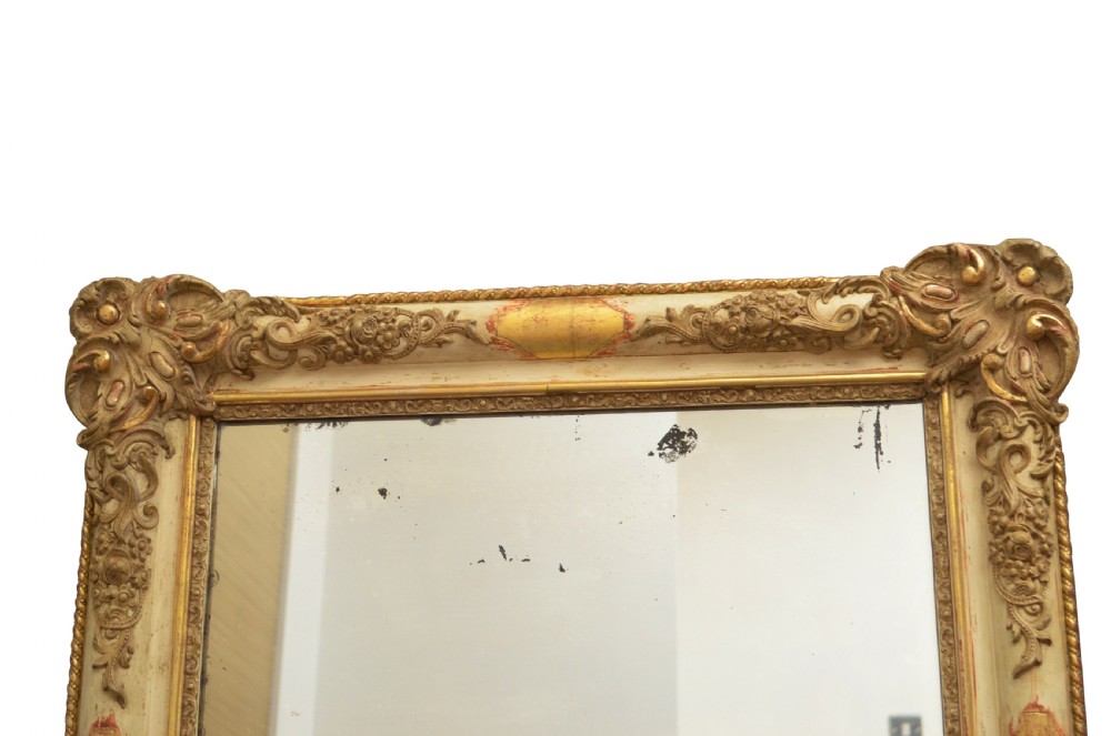 19th Century Gilt Wall Mirror Gilded Overmantel H104cm View VII