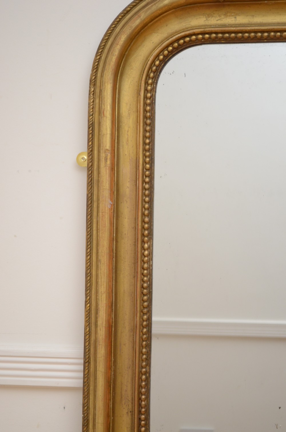 Antique French Giltwood Console Table Mirror H167cm View IV