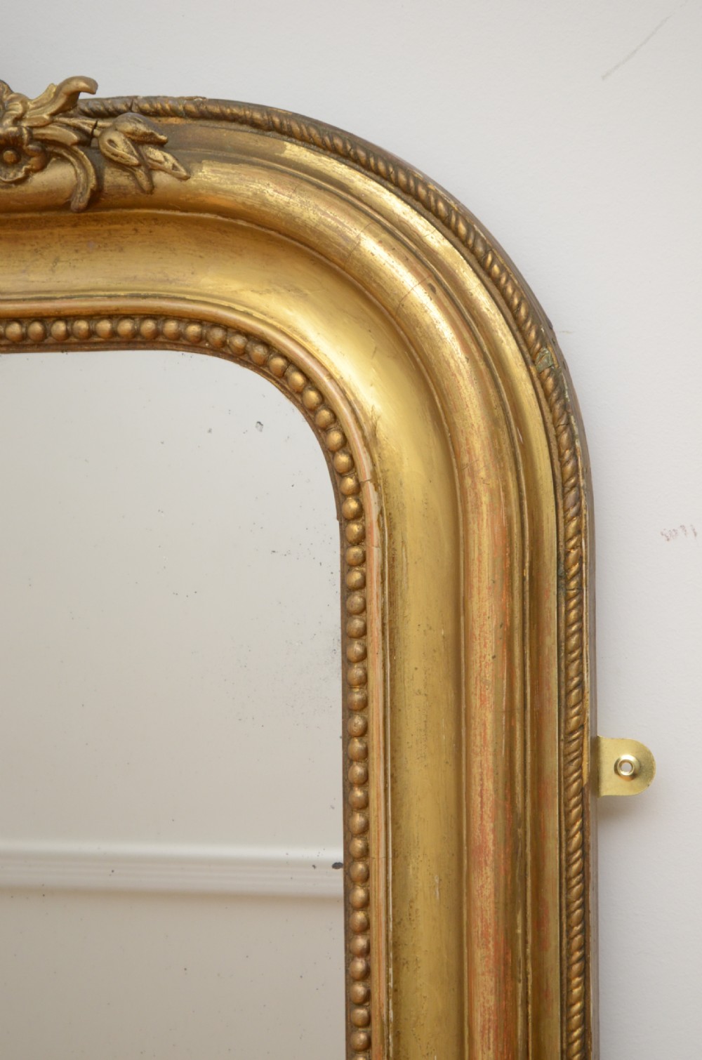 Antique French Giltwood Console Table Mirror H167cm View XIV