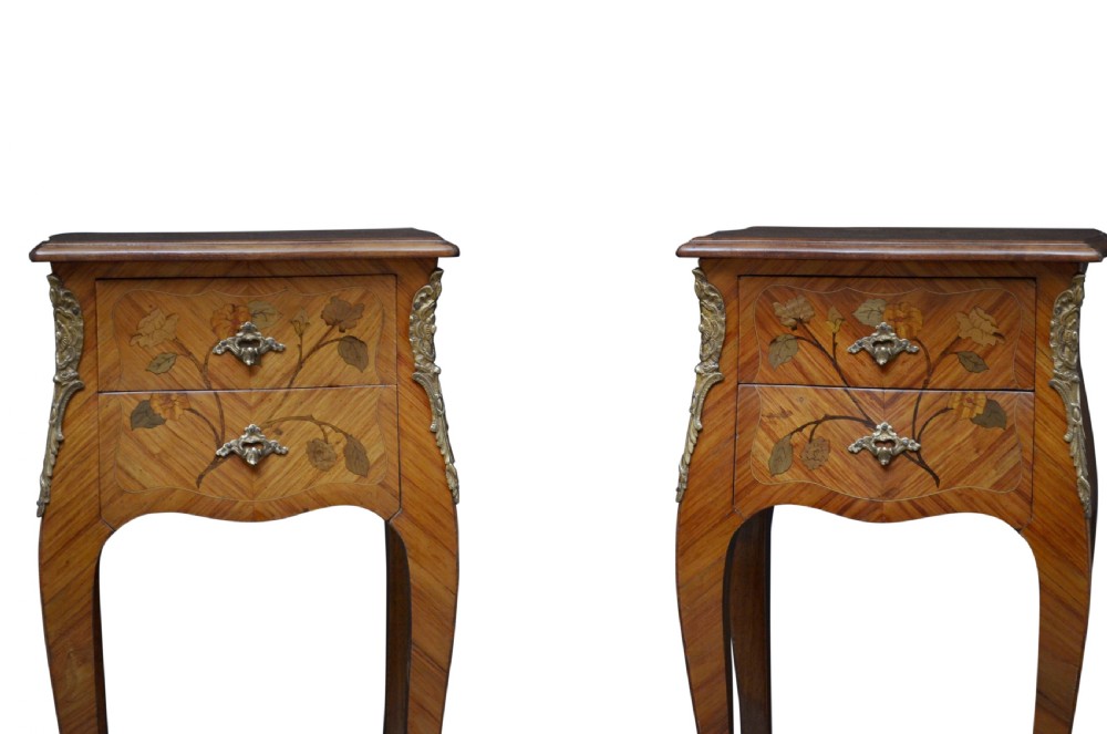 Pair Of Antique Bedside Cabinets Bedside Drawers View VII