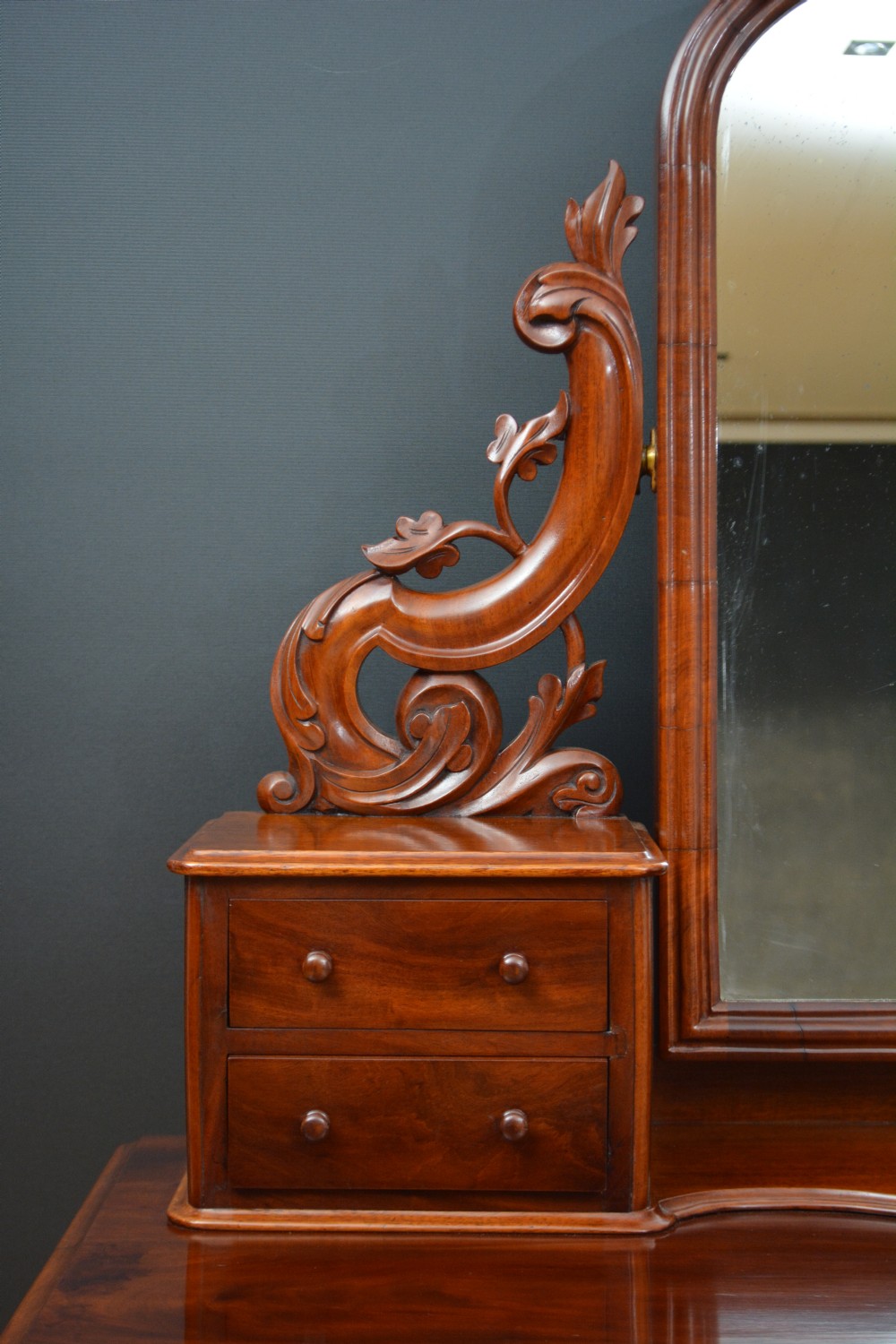  English Victorian Mahogany Dressing Table View X