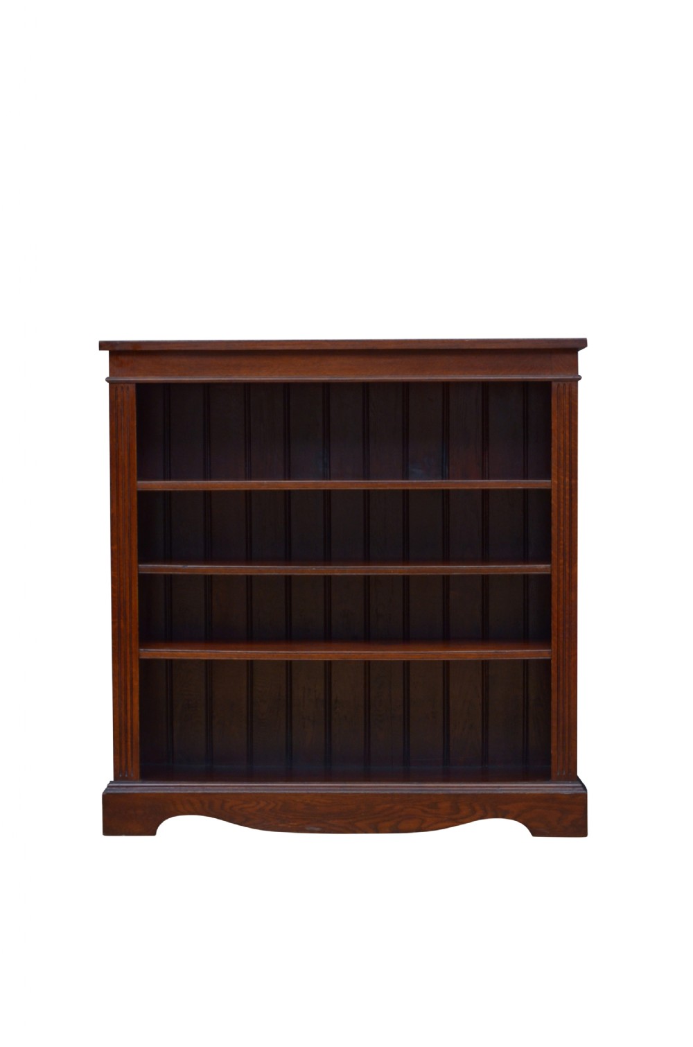 Late Victorian Solid Oak Open Bookcase