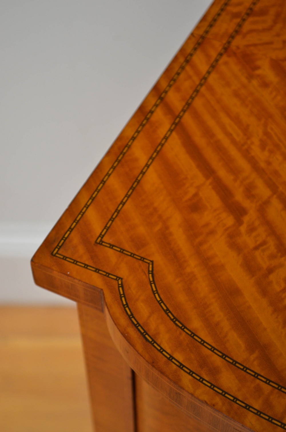 Two Edwardian Satinwood Bedside Cabinets Bedside Cupboards View V