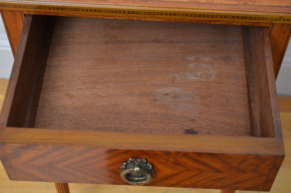 Two Edwardian Satinwood Bedside Cabinets Bedside Cupboards View XV