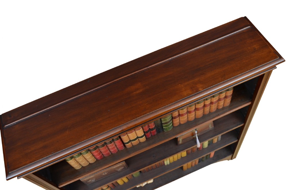 English Edwardian Mahogany Open Bookcase View V