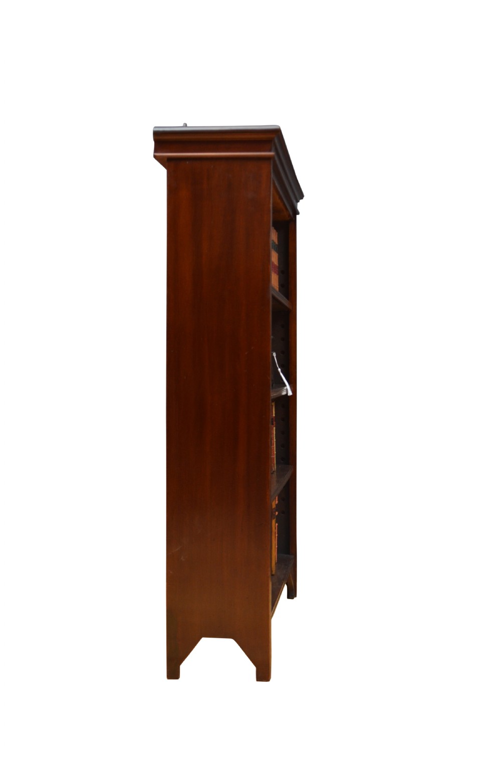 English Edwardian Mahogany Open Bookcase View XVI