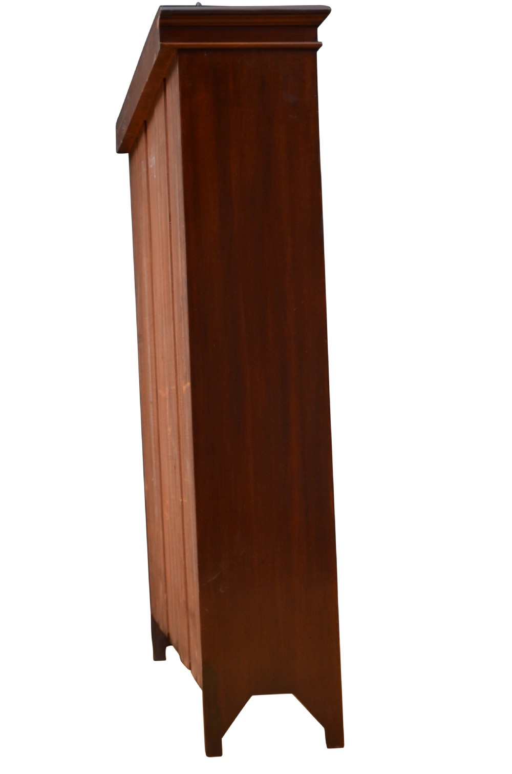 English Edwardian Mahogany Open Bookcase View XVII