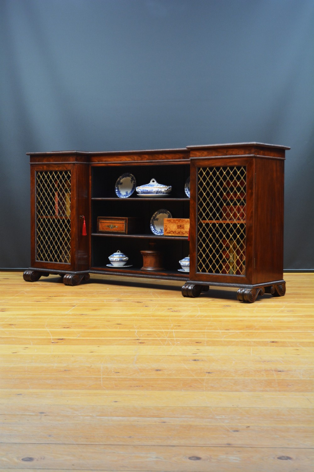 English Regency Mahogany Bookcase or Sideboard in the Manner of Gillows View XXIV