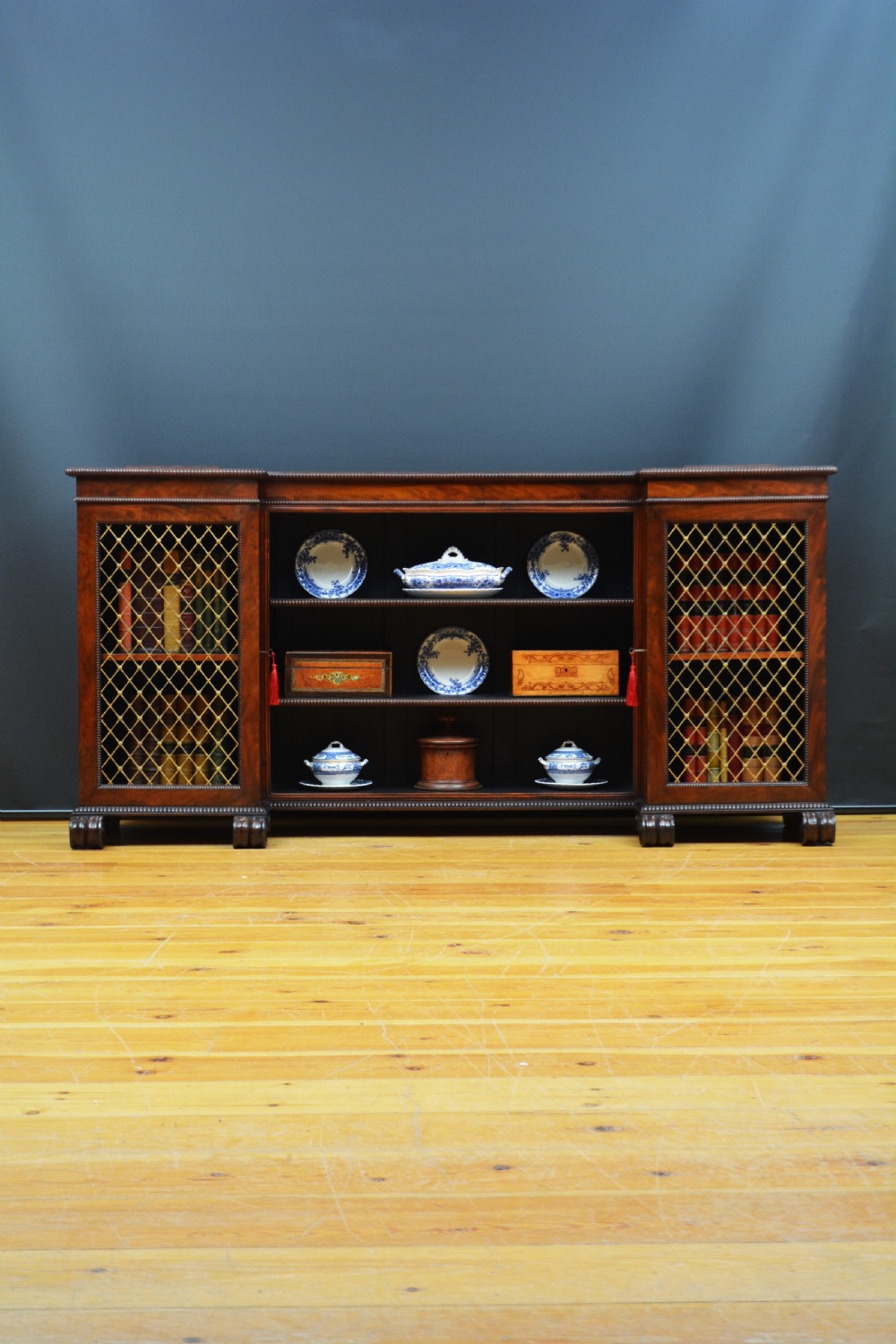 English Regency Mahogany Bookcase or Sideboard in the Manner of Gillows View II