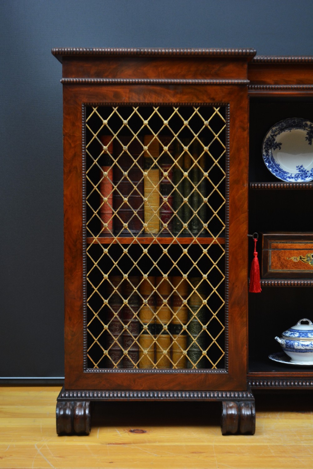 English Regency Mahogany Bookcase or Sideboard in the Manner of Gillows View XI