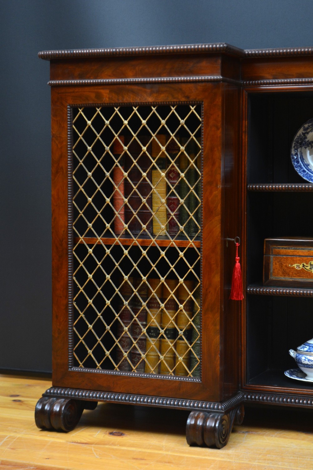English Regency Mahogany Bookcase or Sideboard in the Manner of Gillows View XII