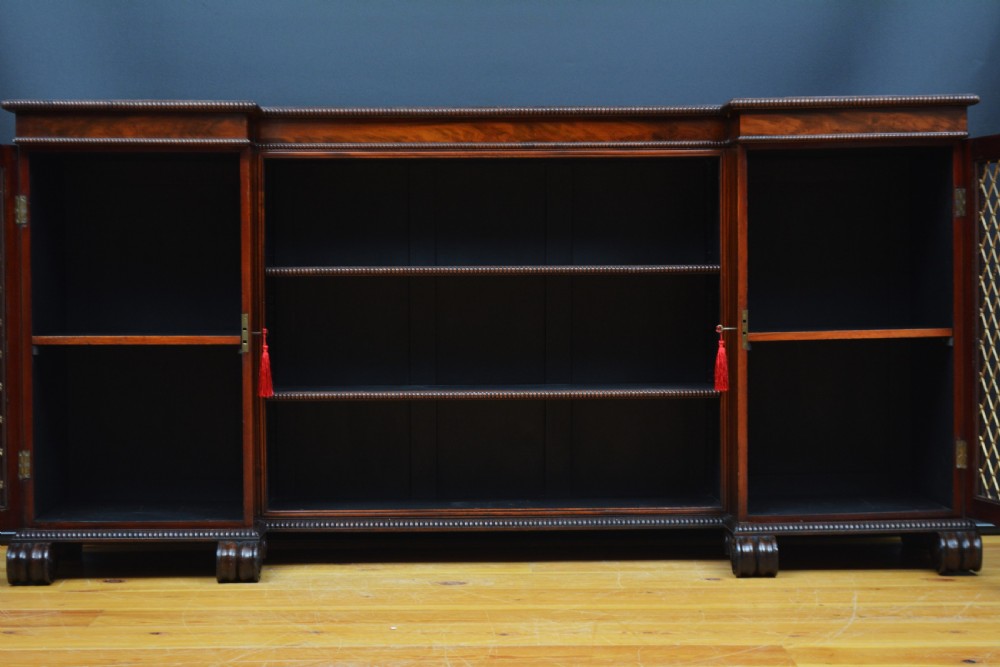 English Regency Mahogany Bookcase or Sideboard in the Manner of Gillows View XVII