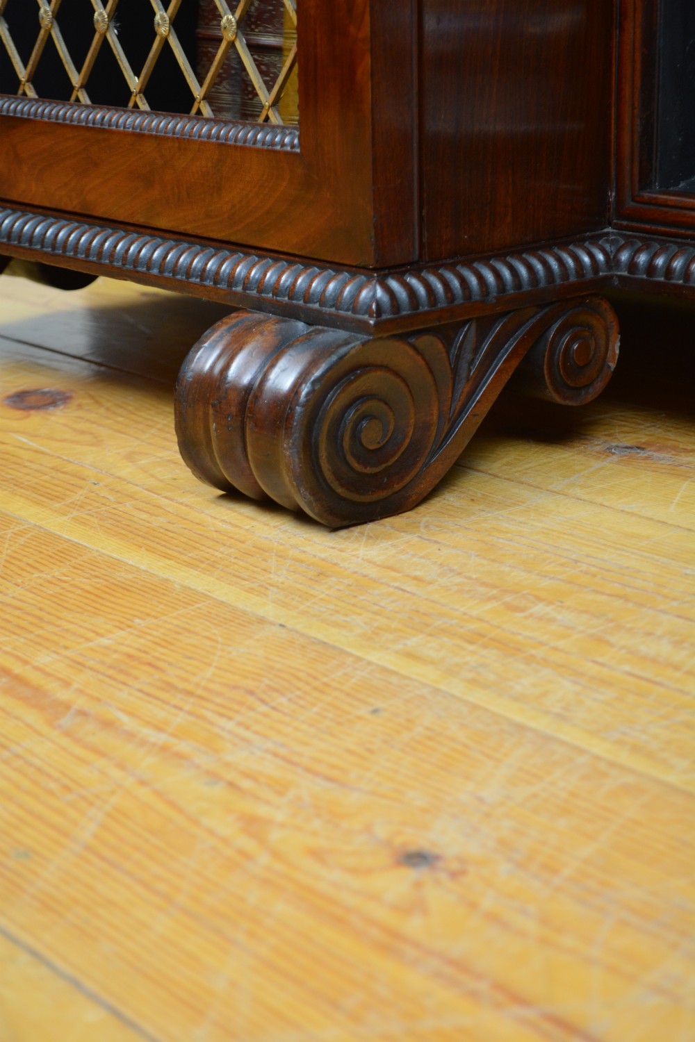 English Regency Mahogany Bookcase or Sideboard in the Manner of Gillows View XVIII