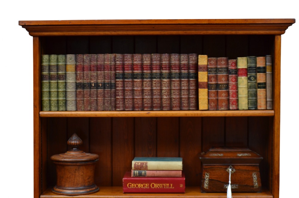 Early XXth Century Solid Mahogany Open Bookcase View X