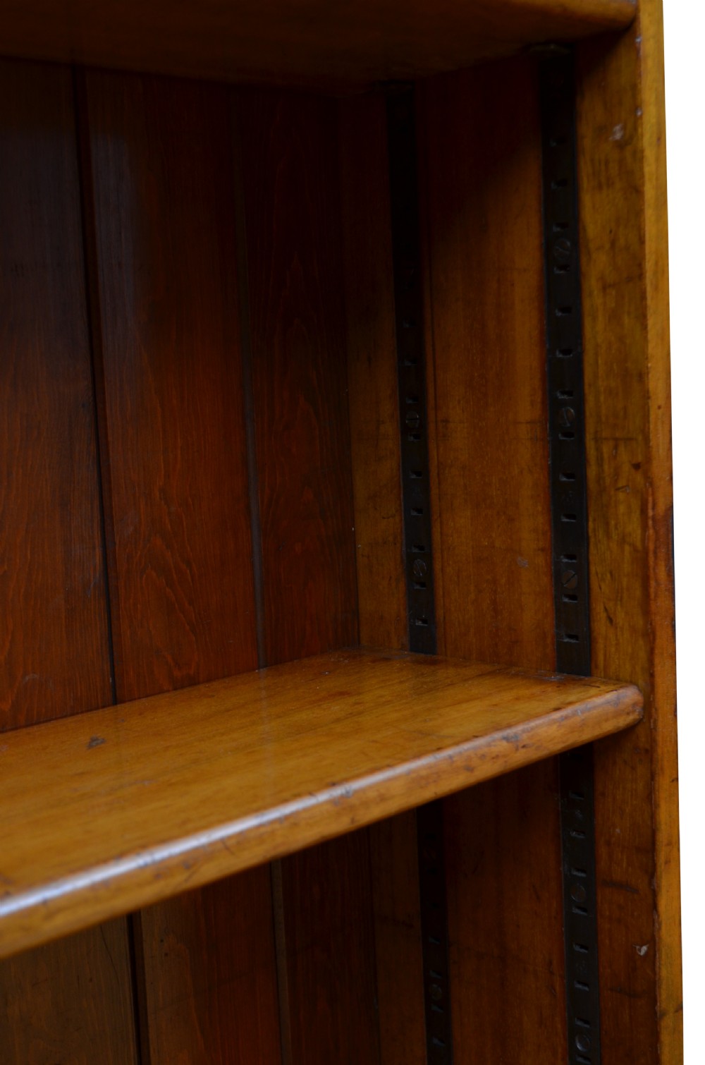 Early XXth Century Solid Mahogany Open Bookcase View XIII