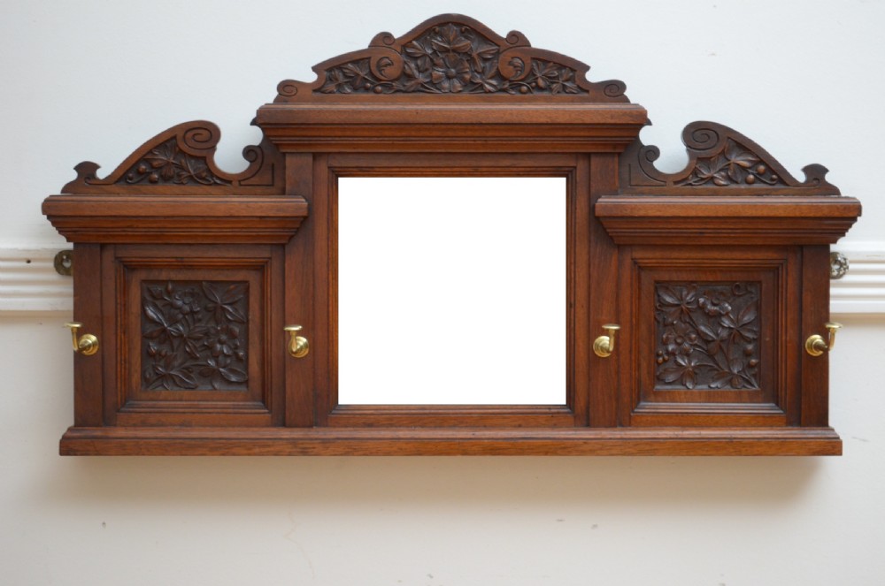 Edwardian Walnut Coat Rack Coat Hooks