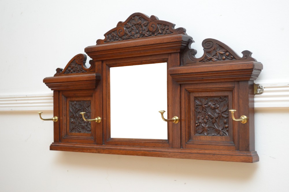 Edwardian Walnut Coat Rack Coat Hooks View X
