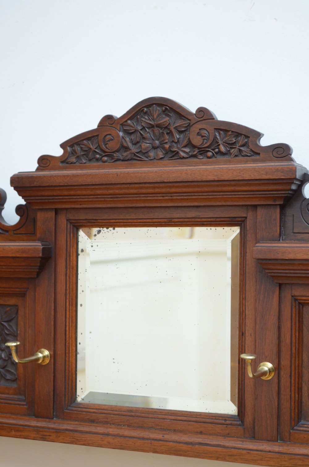 Edwardian Walnut Coat Rack Coat Hooks View XVI