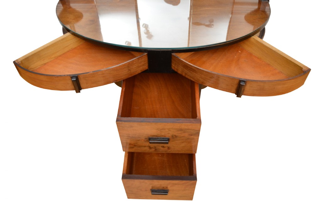 Art Deco Figured Walnut Dressing Chest or Dressing Table View XI