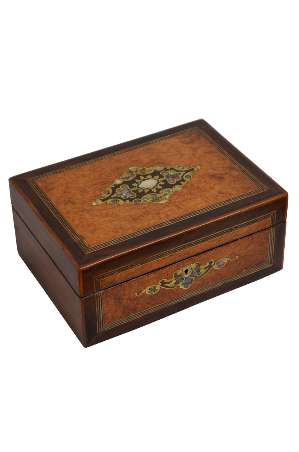 Victorian Jewellery Box in Amboyna