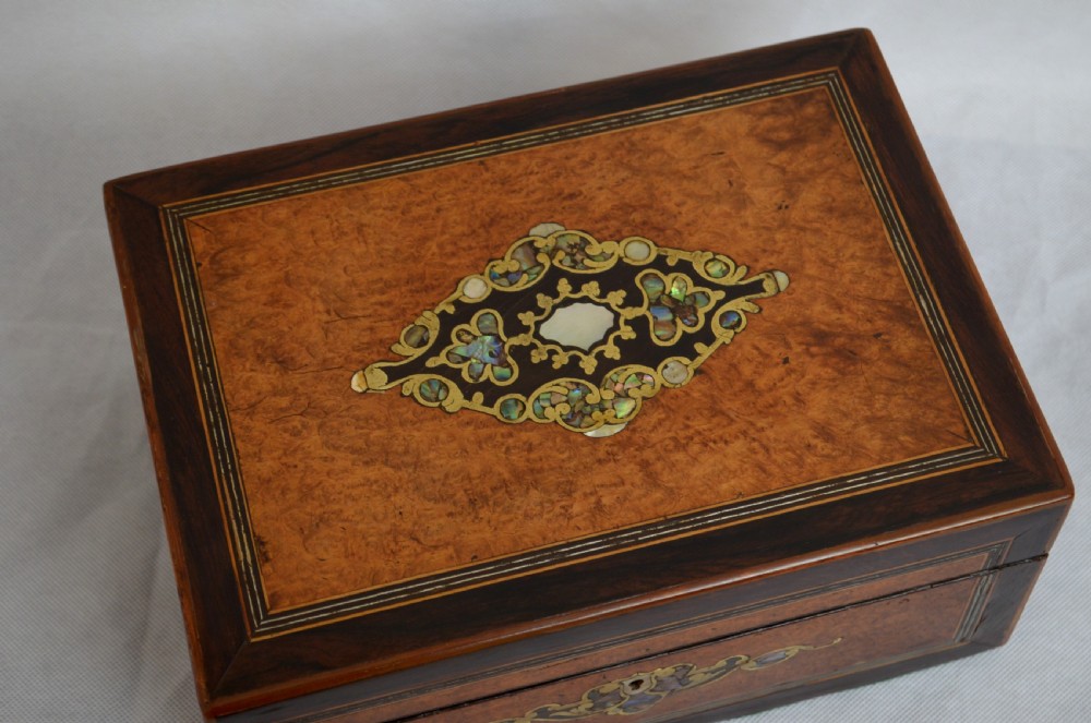 Victorian Jewellery Box in Amboyna View III