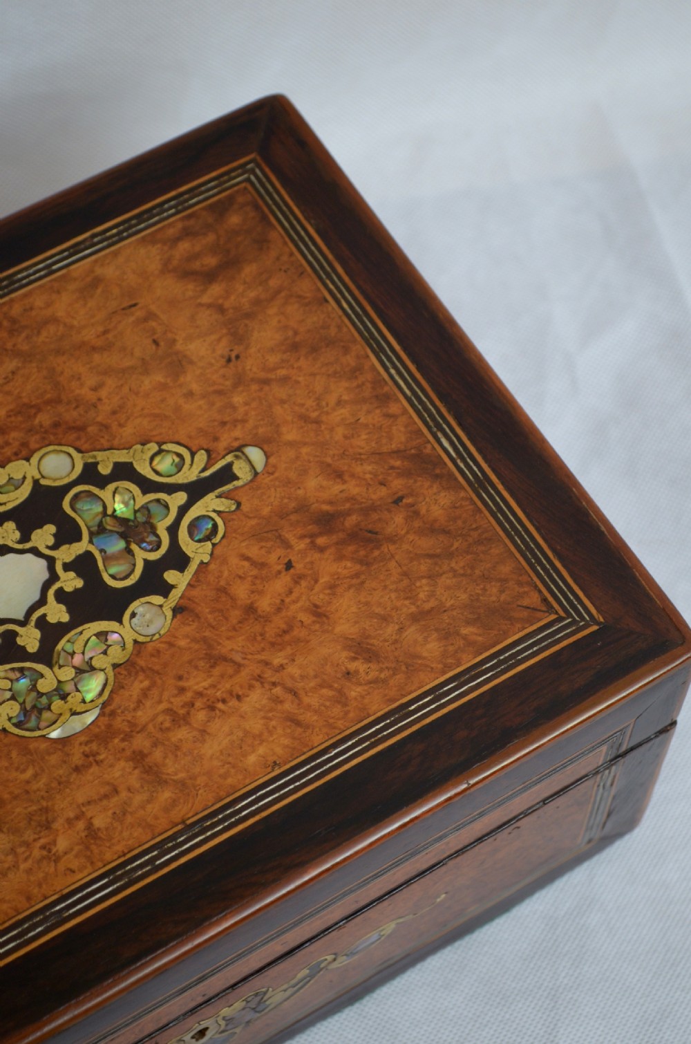 Victorian Jewellery Box in Amboyna View V
