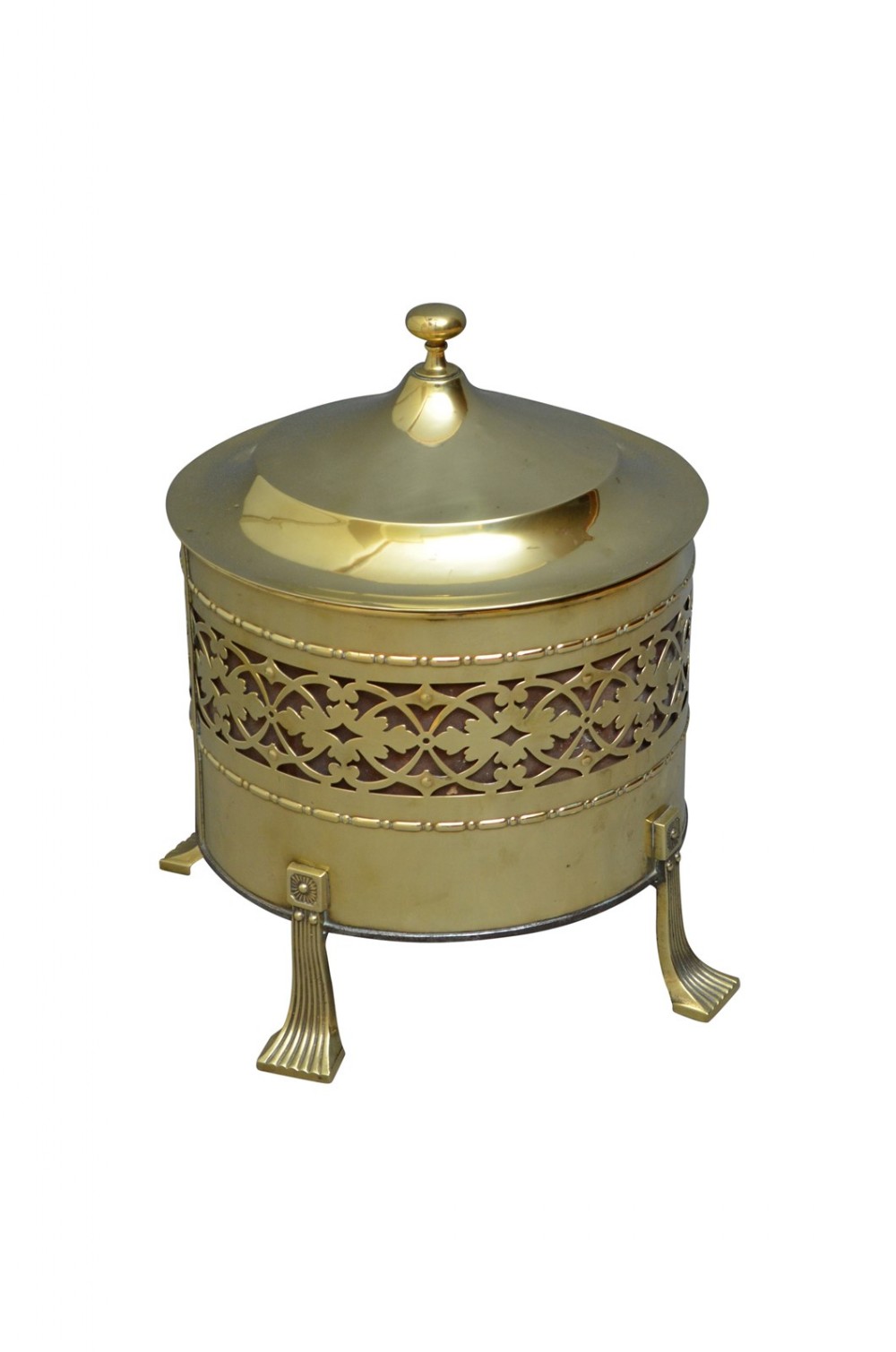 Elegant Edwardian Brass Planter Or Coal Bucket