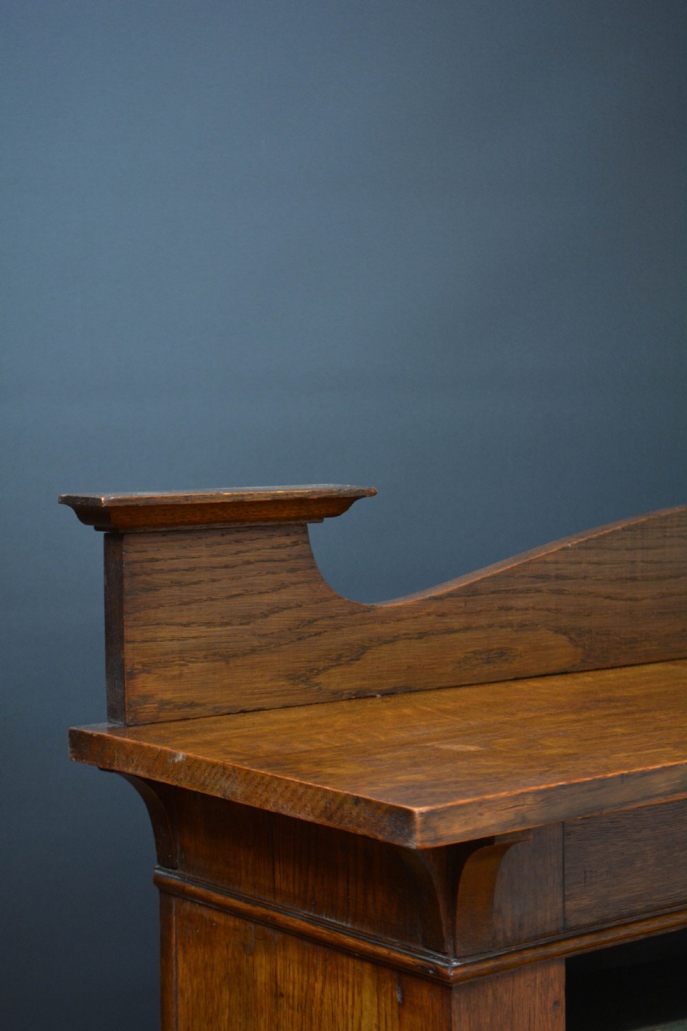 Arts and Crafts Solid Oak Open Bookcase c1900 View VI