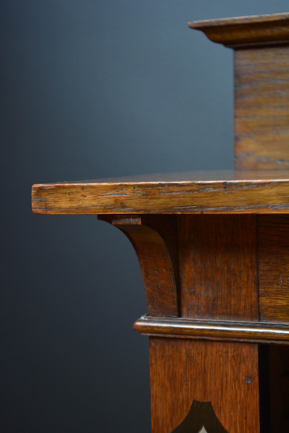 Arts and Crafts Solid Oak Open Bookcase c1900 View X
