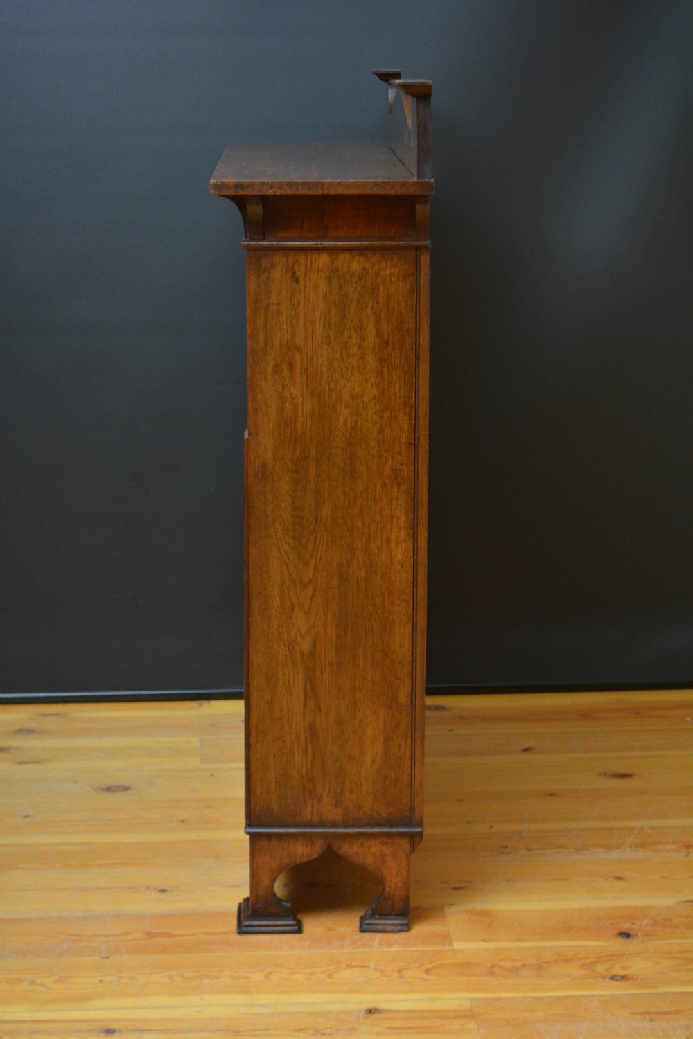 Arts and Crafts Solid Oak Open Bookcase c1900 View XX