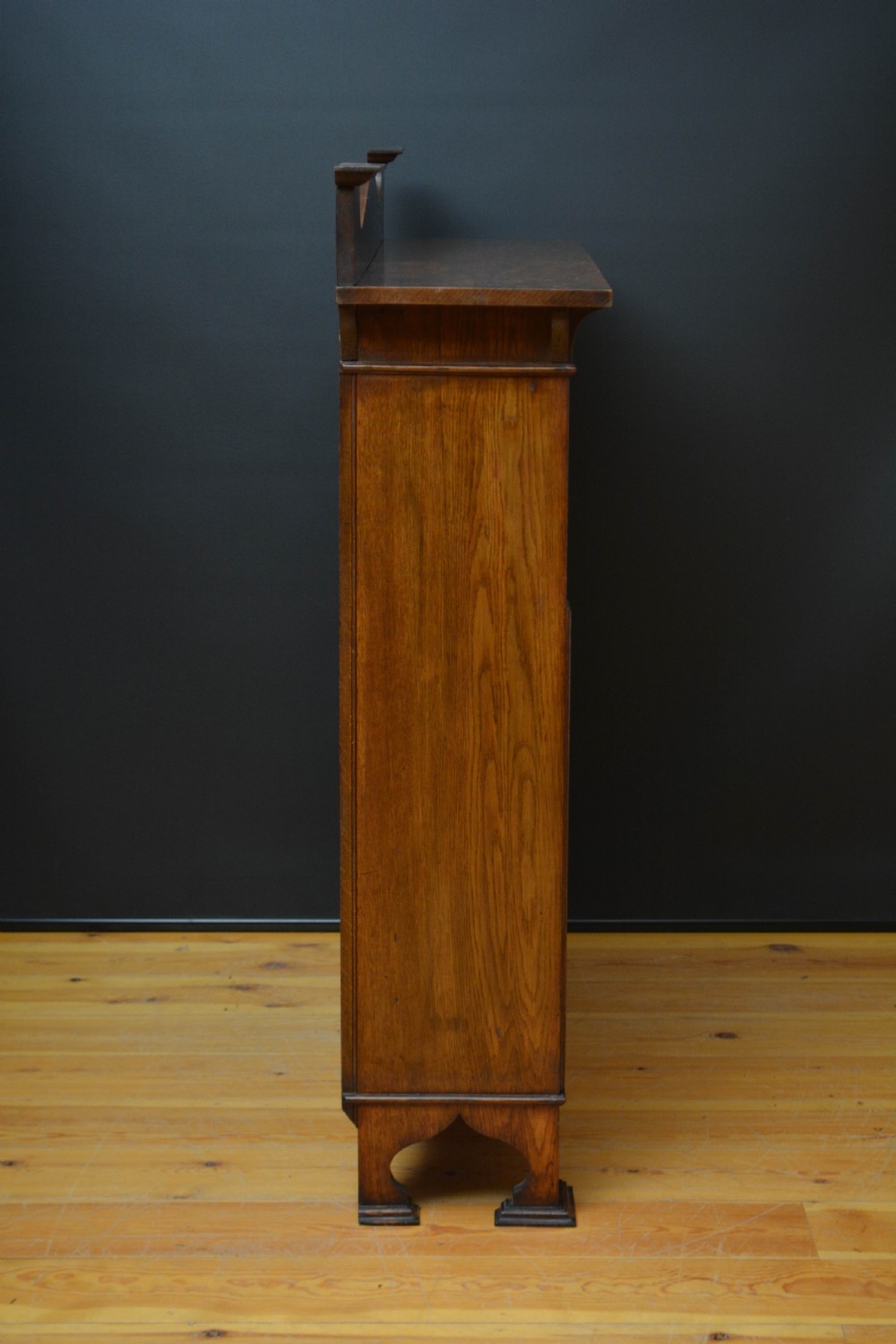 Arts and Crafts Solid Oak Open Bookcase c1900 View XXI