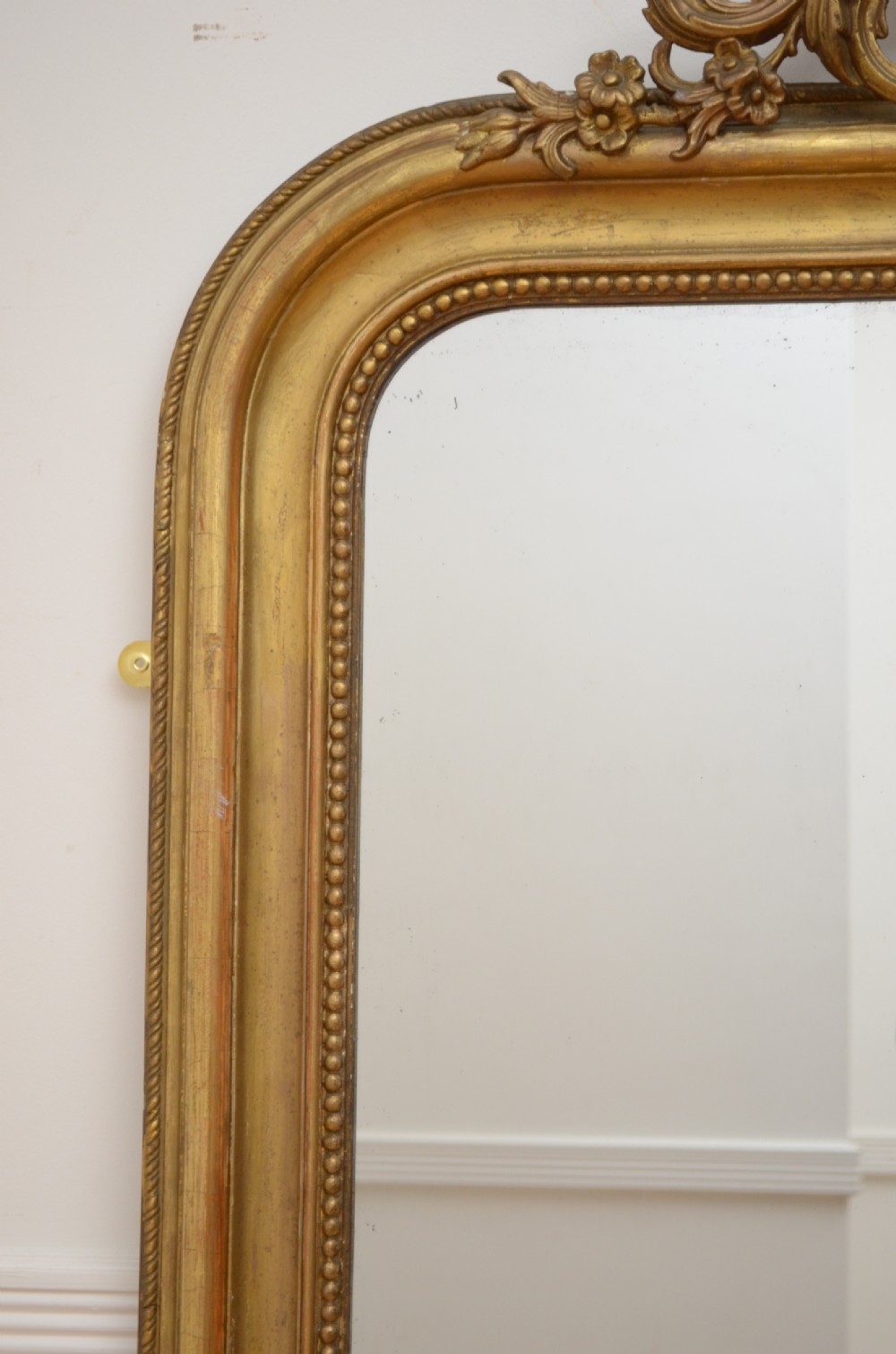 Antique French Giltwood Console Table Mirror H167cm View XIII