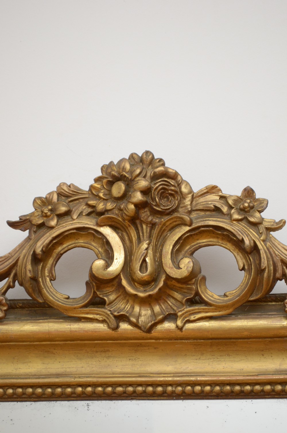 Antique French Giltwood Console Table Mirror H167cm View XIV