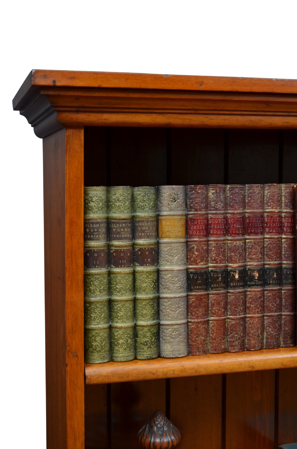 Early XXth Century Solid Mahogany Open Bookcase View IV