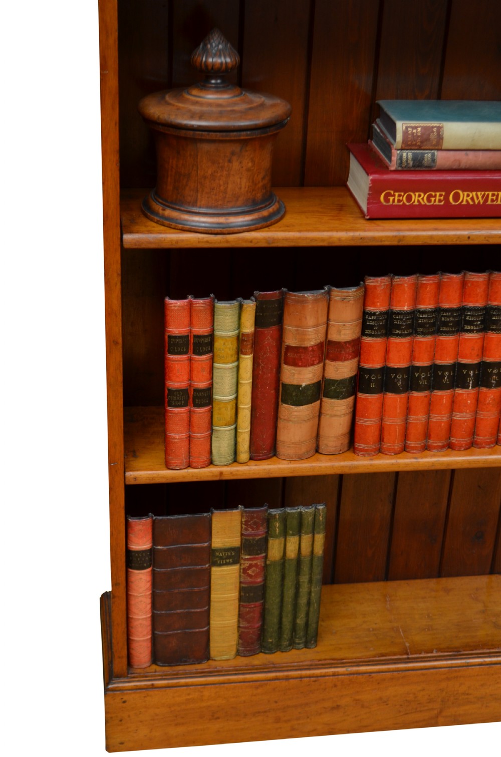 Early XXth Century Solid Mahogany Open Bookcase View V