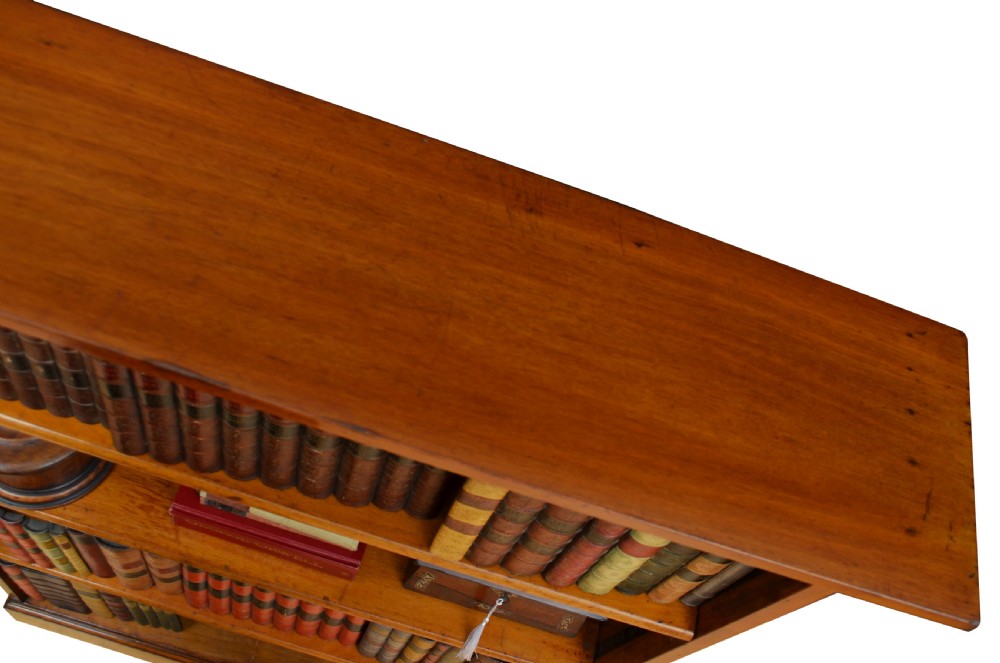 Early XXth Century Solid Mahogany Open Bookcase View VIII