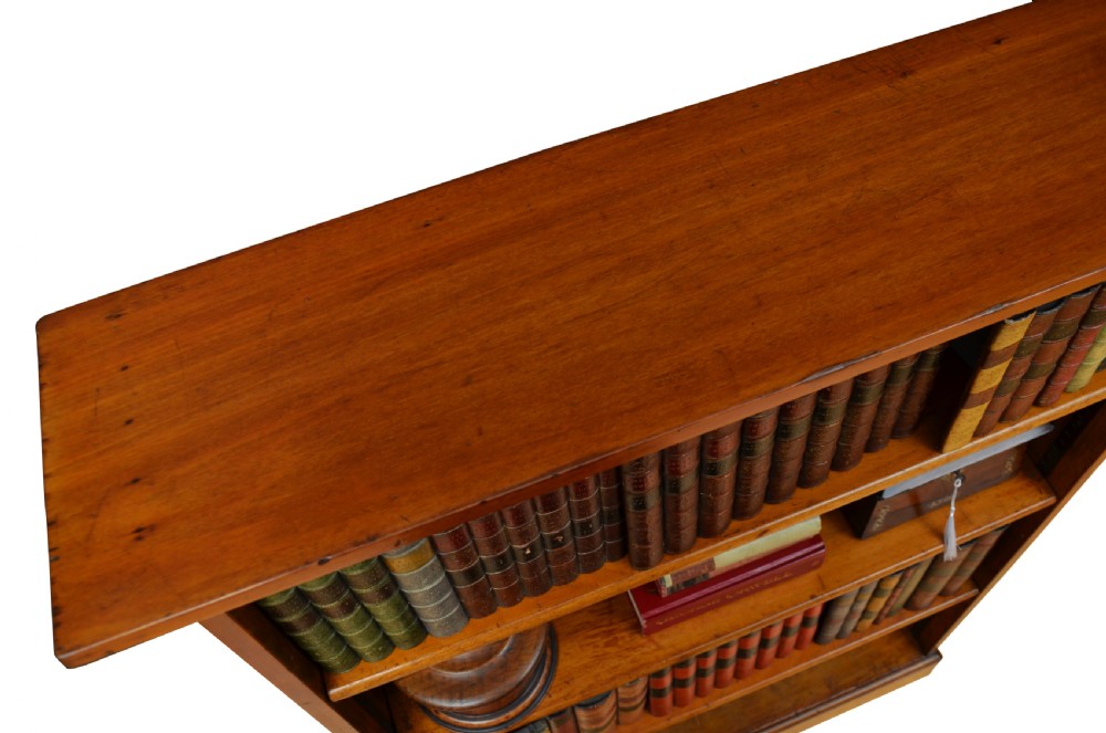 Early XXth Century Solid Mahogany Open Bookcase View IX